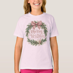 Camiseta Corona de Navidad Pink Coquette   Pinkmas