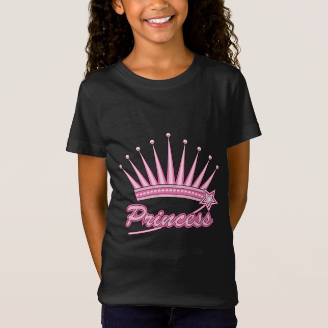 Camiseta Corona de princesas rosadas (Anverso)
