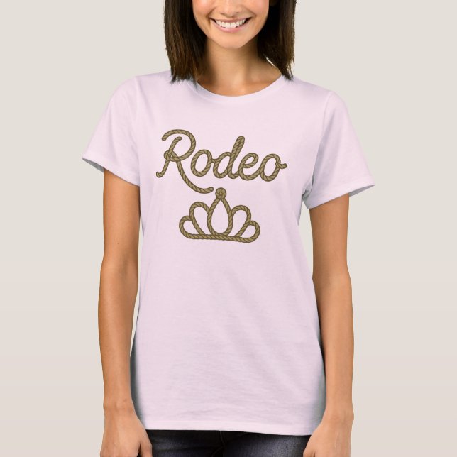 Camiseta Corona de tiara de Rodeo Queen Country Western (Anverso)