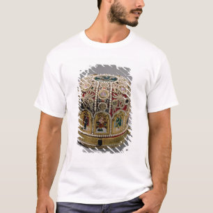 Camiseta Corona del inglete fijada con las perlas y muy