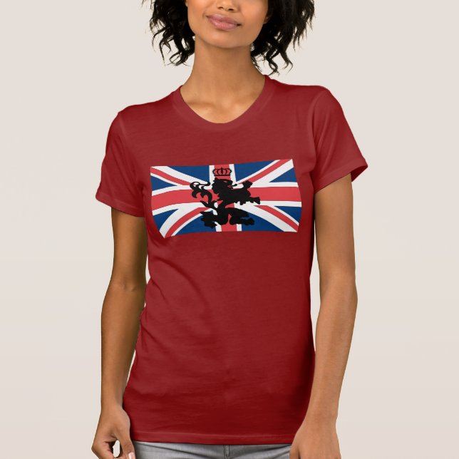 Camiseta Corona del león de Union Jack (Anverso)