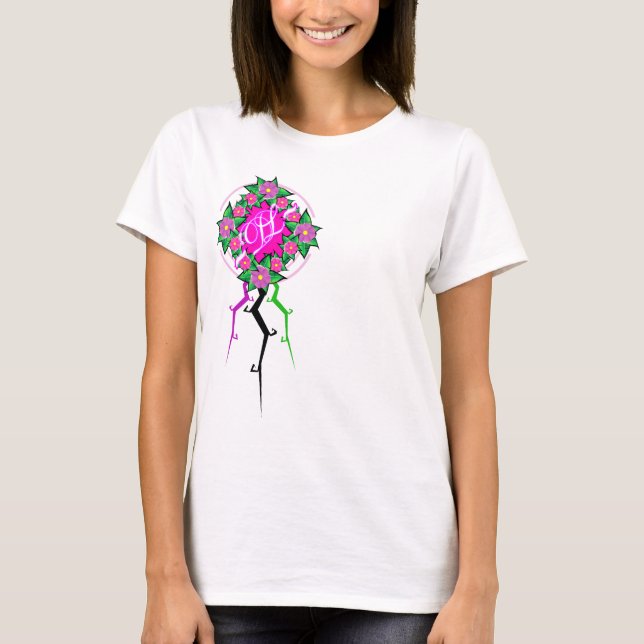 Camiseta Corona divina de la flor (Anverso)