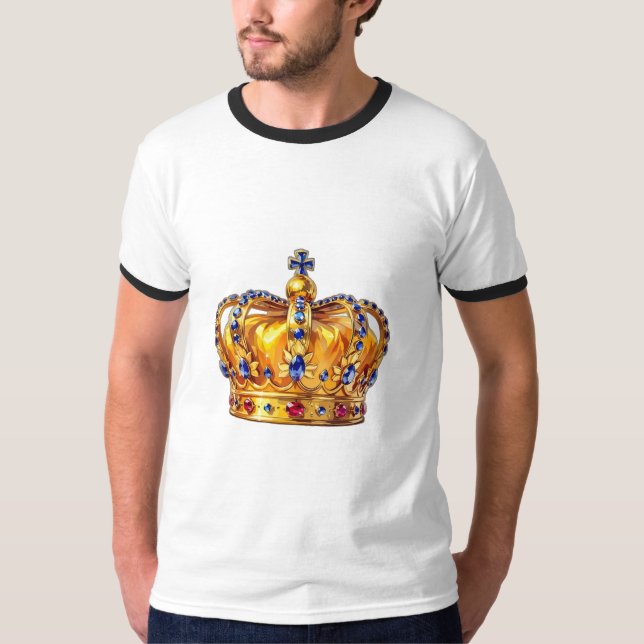 Camiseta Corona dorada real (Anverso)