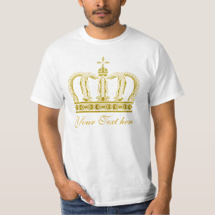 Camiseta Corona dorada + tu texto