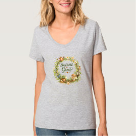 Camiseta Corona floral de acuarela botánica Inspirational
