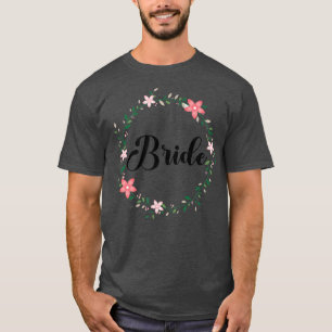 Camiseta Corona floral de fiesta de gallina de la novia Equ
