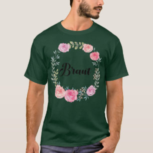 Camiseta Corona floral de fiesta de gallina de la novia Equ