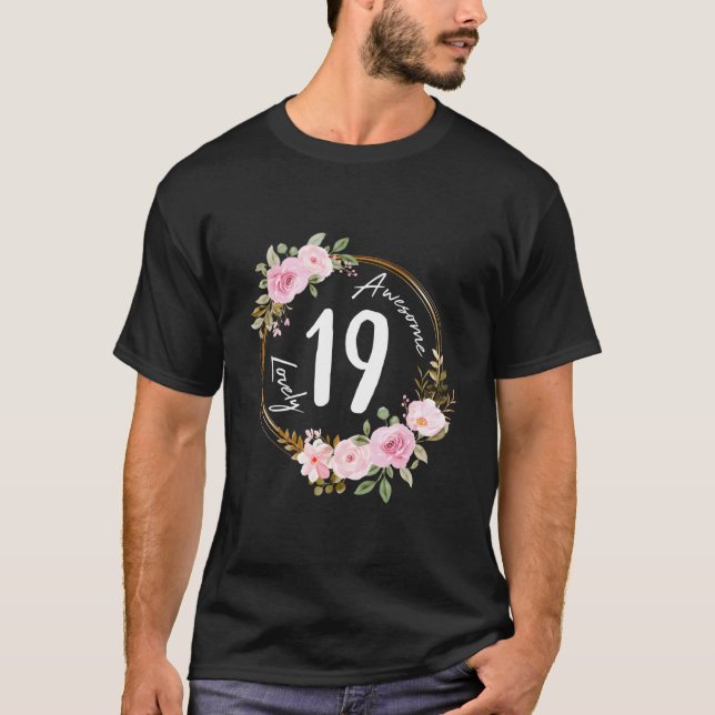 Camiseta Corona floral de verano con 19 flores (Anverso)