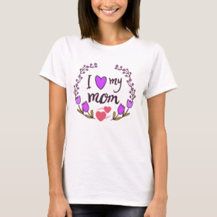 Camiseta Corona floral gráfico del día de la madre