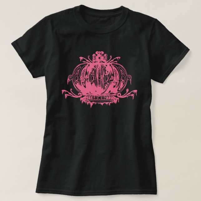 Camiseta Corona gótica rosada descompuesta (Diseño del anverso)