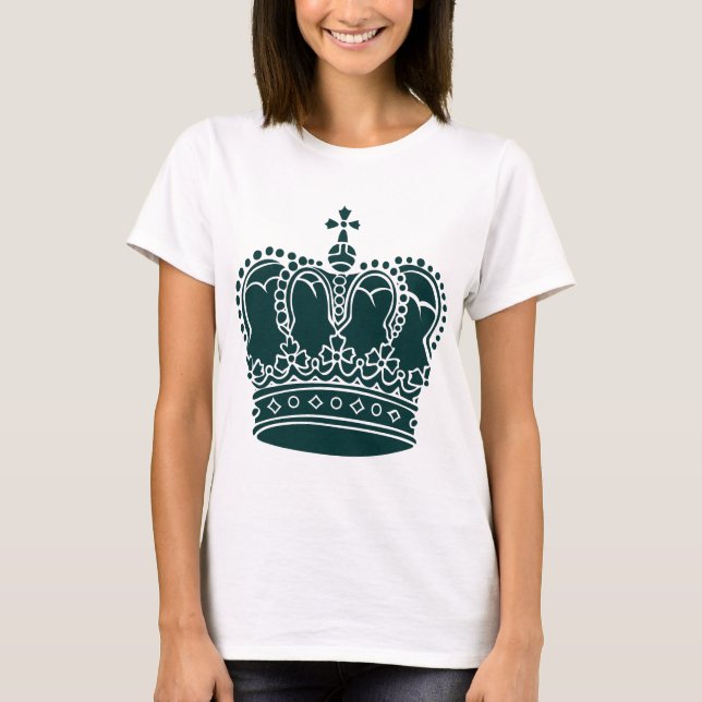 Camiseta Corona Real - Verde oscuro (Anverso)