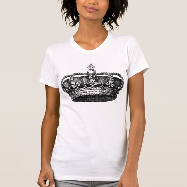 Camiseta Corona vintage 02 - Negro (Anverso)