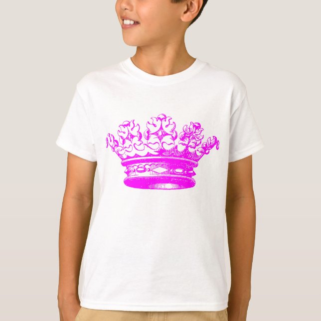 Camiseta Corona vintage - Magenta (Anverso)