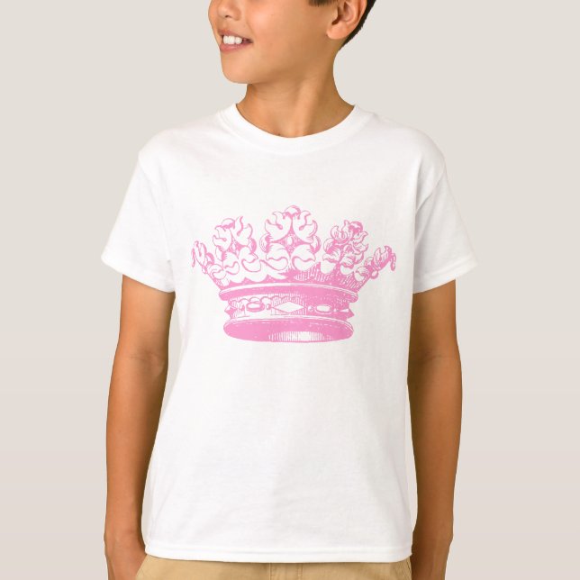 Camiseta Corona vintage - Rosa (Anverso)