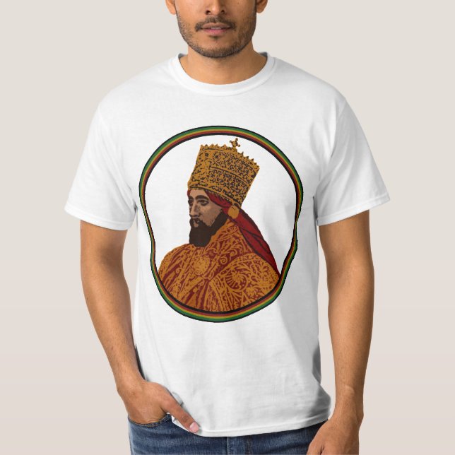 Camiseta Coronación de Haile Selassie I Rastafari (Anverso)