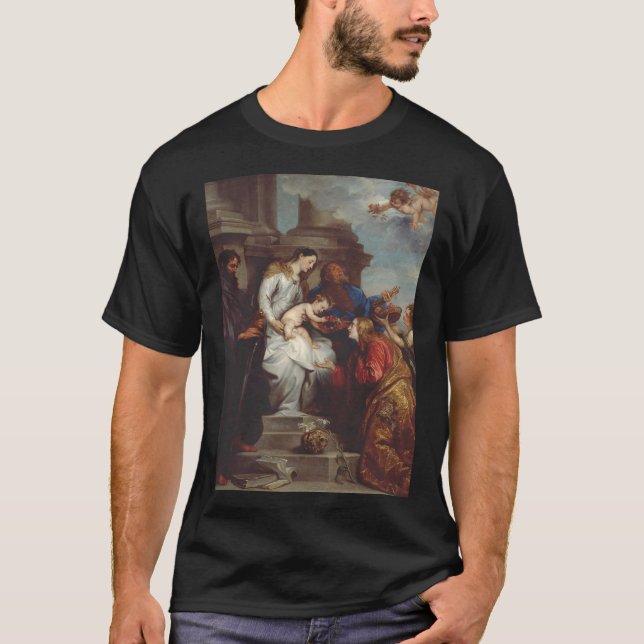 Camiseta Coronación de San Rosalia por Anthony van Dyck (Anverso)
