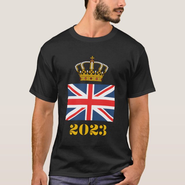 Camiseta Coronación del Rey Carlos Iii 2023 Corona Británic (Anverso)