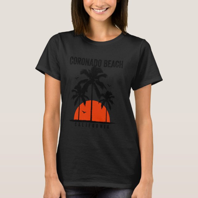 Camiseta Coronado Beach California Surfing Surboard (Anverso)