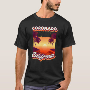 Camiseta Coronado Palm Tree California Sur estilo Retro 80