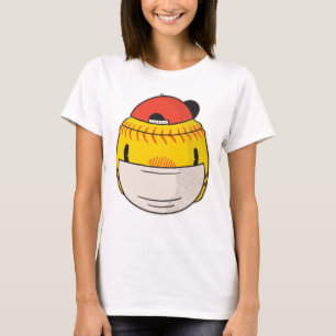 Camiseta coronavirus covid máscara facial softball