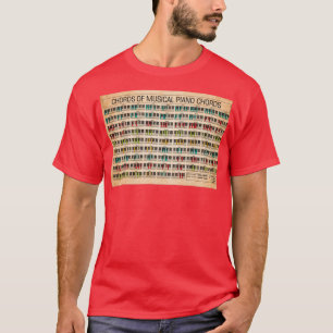 Camiseta Coros de cuerdas de piano musicales