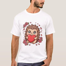Corozo adorable abrazando corazón San Valentín
