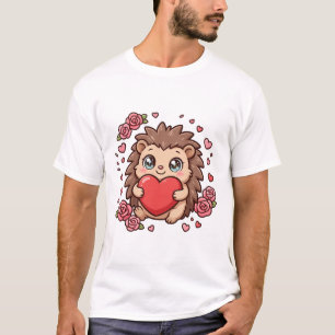 Camiseta Corozo adorable abrazando corazón San Valentín