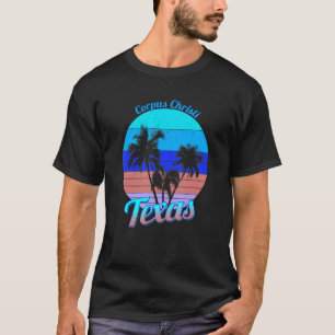 Camiseta Corpus Christi Texas Retro Palmas Tropicales Vacac