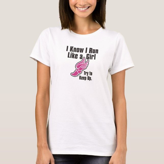 Camiseta Corra como un chica (Anverso)