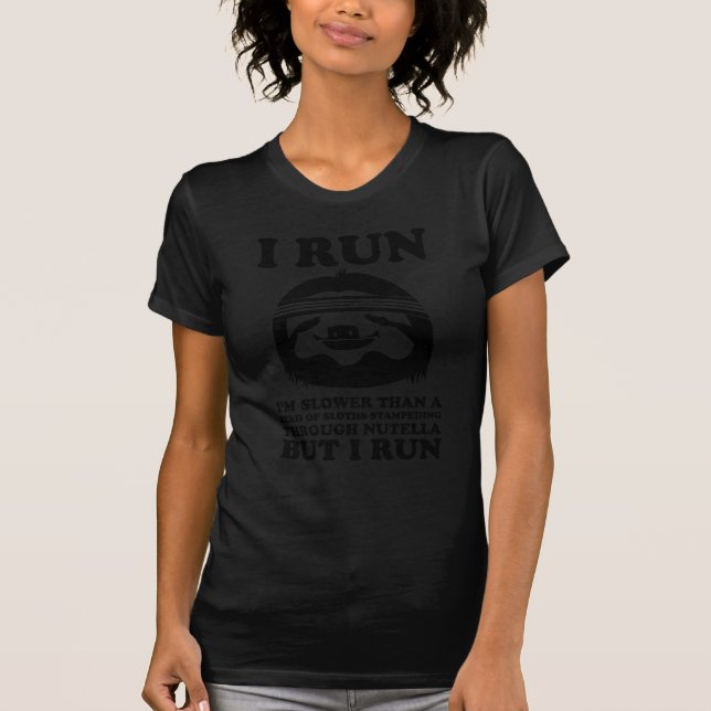 Camiseta Corra como una pereza (Anverso)