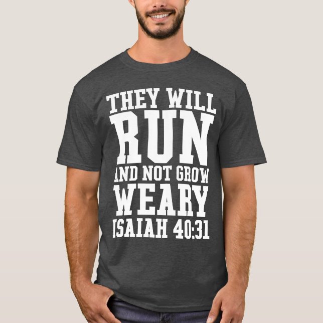 Camiseta Corra y no crecer el funcionamiento cristiano (Anverso)