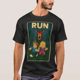 Camiseta Corre 99 Noches Halloween Gamer Ciervo en el Bosqu