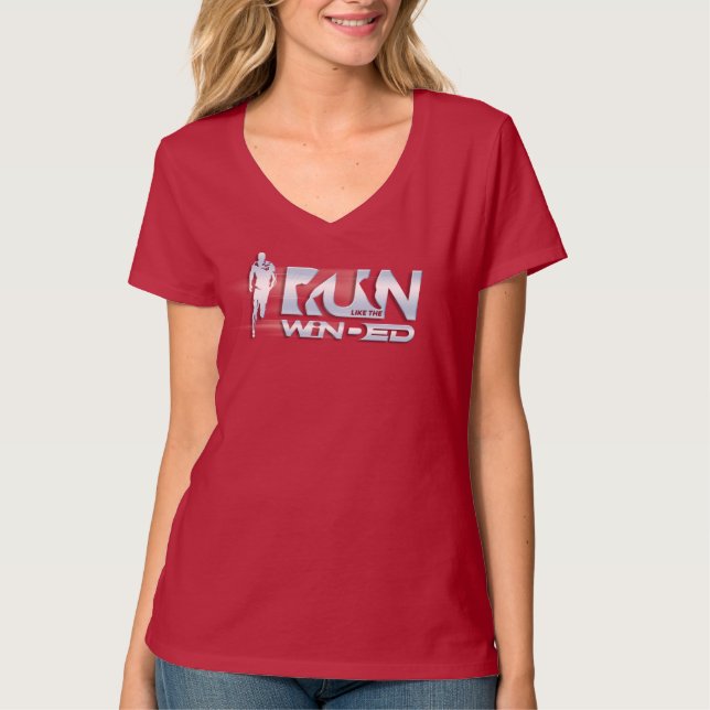 Camiseta Corre Como El Viento | Cuello-V femenino (Anverso)