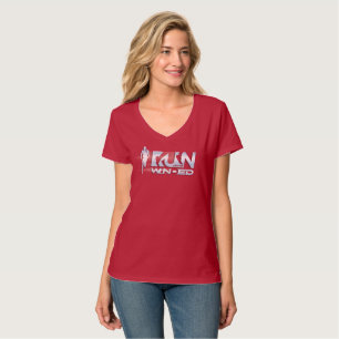 Camiseta Corre Como El Viento V-Neck de Mujer