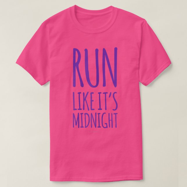 Camiseta Corre como su medianoche TRunning mujeres divertid (Diseño del anverso)