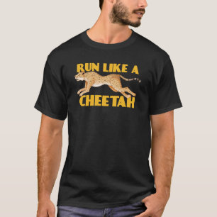 Camiseta Corre Como Un Gato Cheetah Más Rápido