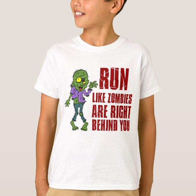 Camiseta Corre como zombis detrás de ti (Anverso)