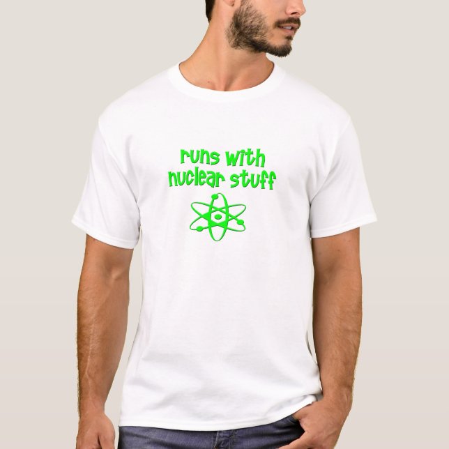 Camiseta Corre Con Material Nuclear (Anverso)