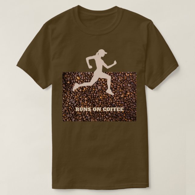 Camiseta Corre en café f (Diseño del anverso)