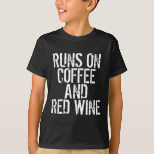 Camiseta Corre En Café Y Vino Rojo