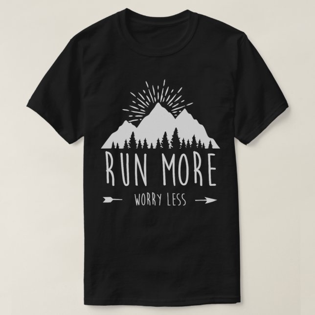 Camiseta Corre Más Preocupación Menos Amantes De La Natural (Diseño del anverso)