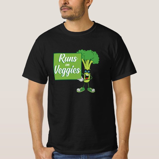 Camiseta Corre Sobre Vegetales (Anverso)
