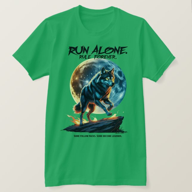 Camiseta Corre solo. Regla para siempre - Legendario diseño (Anverso del diseño)