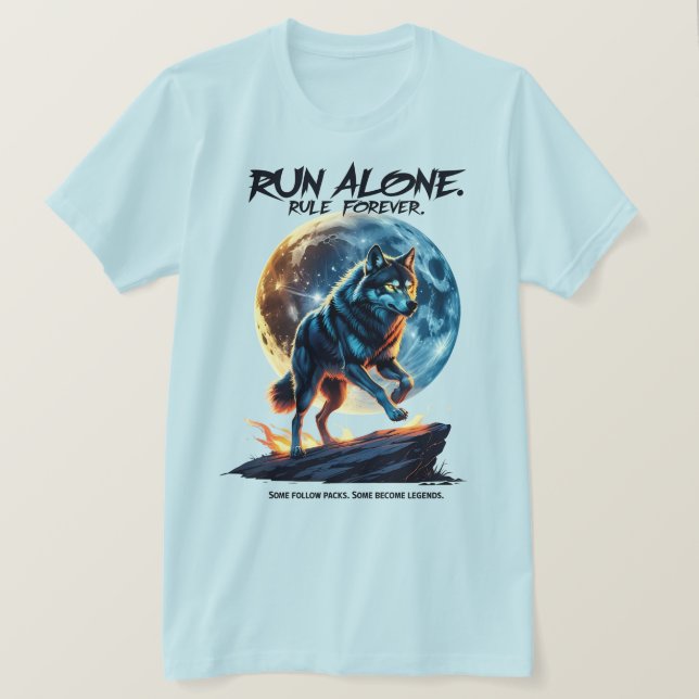 Camiseta Corre solo. Regla para siempre - Legendario diseño (Anverso del diseño)