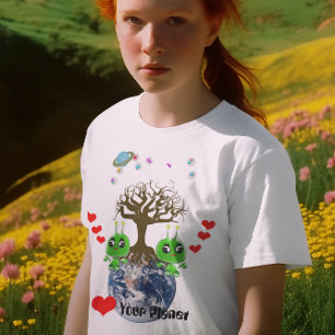 Camiseta ¡Corre Tu Planeta! Rótulo Alien Gel Babies