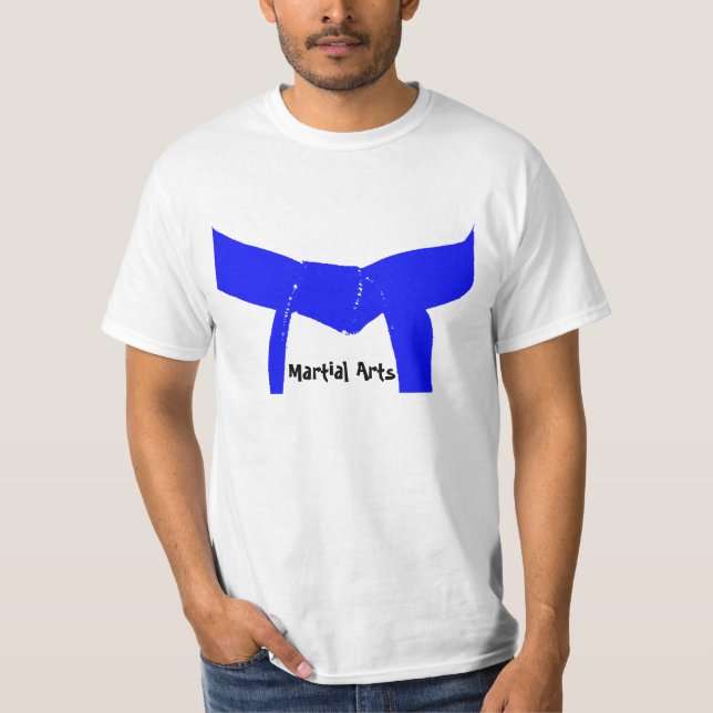 Camiseta Correa azul clara de los artes marciales (Anverso)