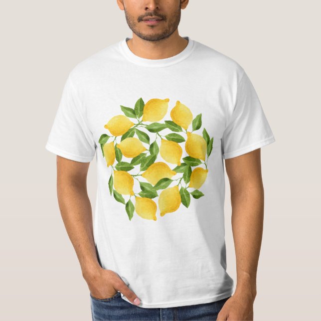 Camiseta Correa de limones acuarelas (Anverso)