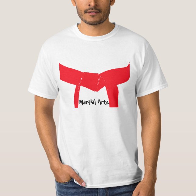 Camiseta Correa del rojo de los artes marciales (Anverso)