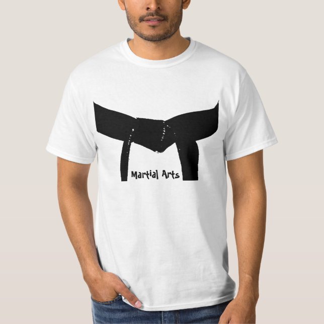 Camiseta Correa negra de los artes marciales (Anverso)