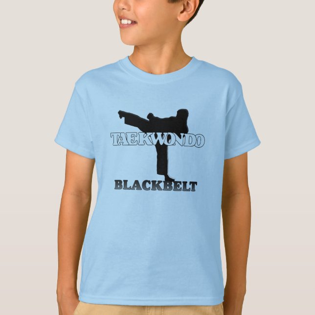 Camiseta Correa negra del Taekwondo (Anverso)